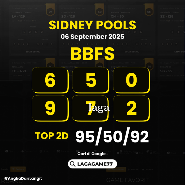 PREDIKSI SIDNEY POOLS 06 SEPTEMBER 2025